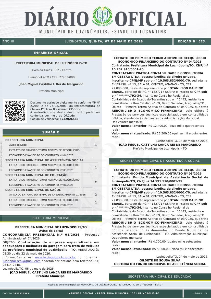 Capa da edição
