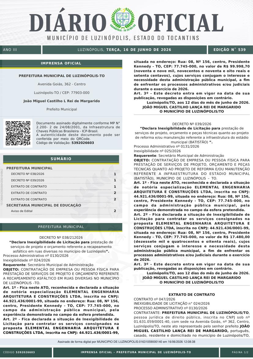 Capa da edição