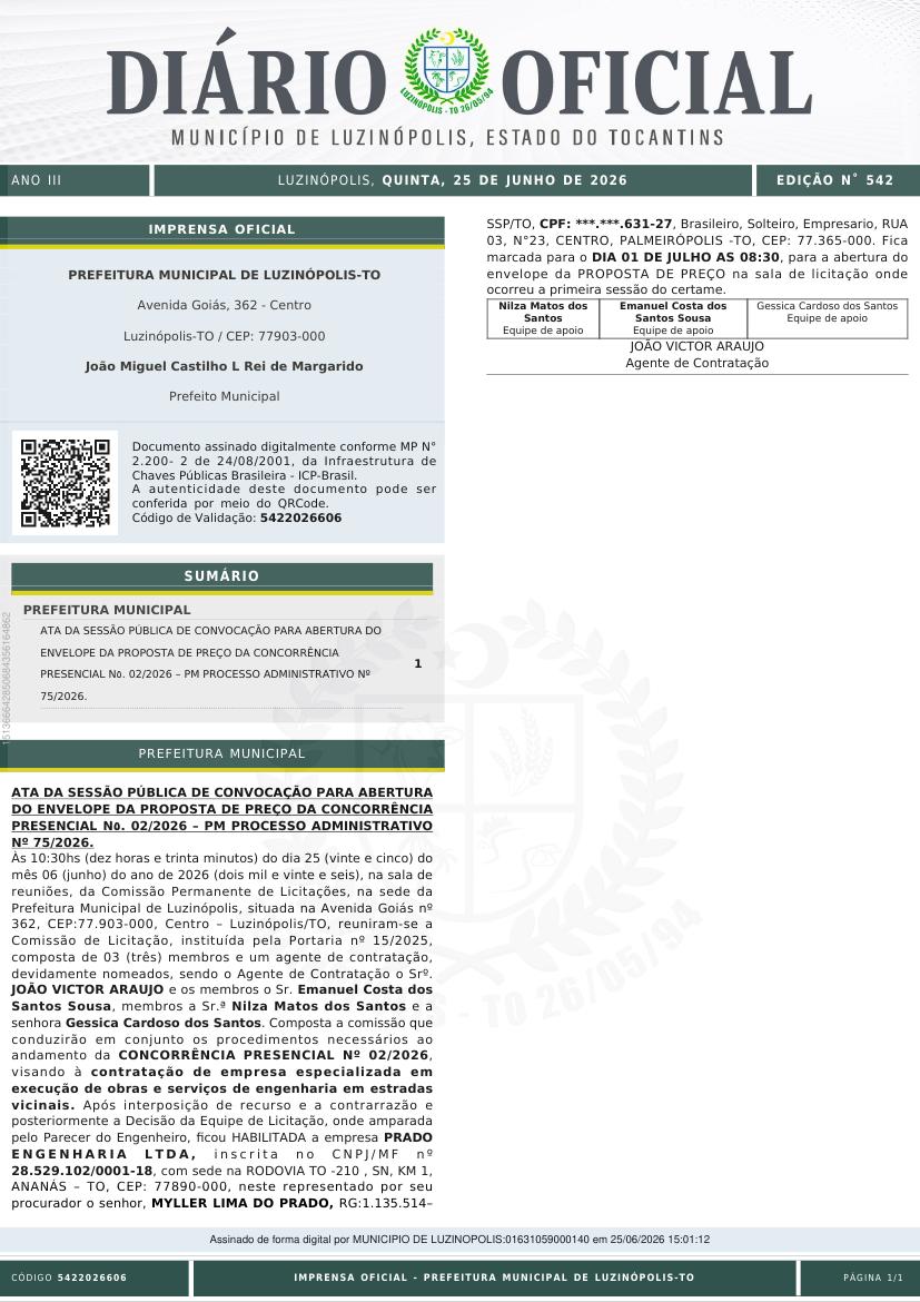 Capa da edição