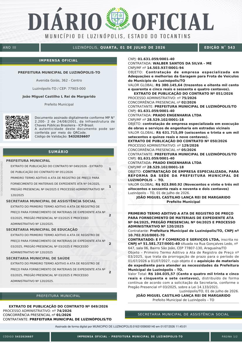 Capa da edição